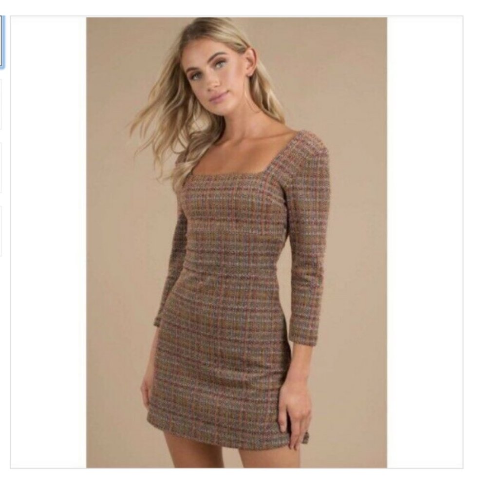Free People Tweed Mini Dress Sz 4